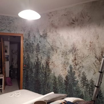 Papier peint fond de forêt